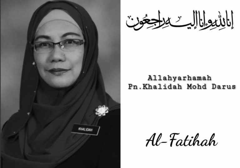 Salam Takziah Di Atas Pemergian Allahyarhamah Puan Khalidah Mohd Darus